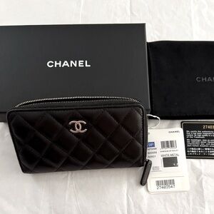 💯Authentic Chanel Timeless Zipper Wallet